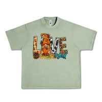 Oil Green Love Fall Gnome Urban Heavy Tee - BundleAndBundleShop