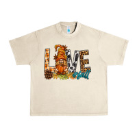 Sandshell Love Fall Gnome Urban Heavy Tee - BundleAndBundleShop