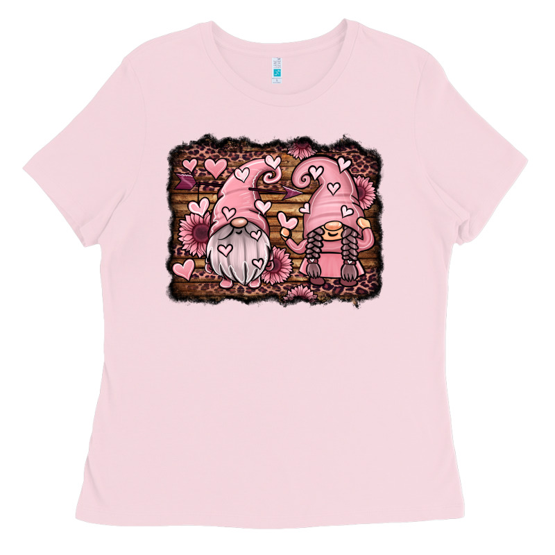 Valentines Day Gnomes Couple Ladies Tee by Jasminsmagicworld | Teevron
