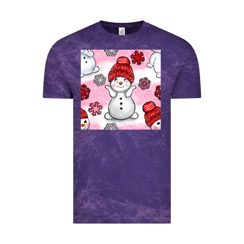 Cute Snowman And Snow Flakes Seamless Pattern Bbs Vintage Tee by BundleAndBundleShop | Teevron