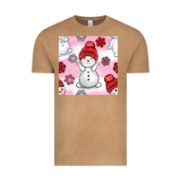 Vintage Camel cute snowman and snow flakes seamless pattern bbs Vintage Tee - BundleAndBundleShop