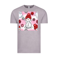 Vintage Zinc cute snowman and snow flakes seamless pattern bbs Vintage Tee - BundleAndBundleShop