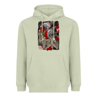 Matcha Two skeletons hugging Valentine's Day Heavyweight Hoodie - FaDigitalArtStudio