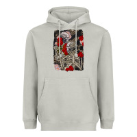 Moon Dust Two skeletons hugging Valentine's Day Heavyweight Hoodie - FaDigitalArtStudio