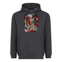 Smoke Two skeletons hugging Valentine's Day Heavyweight Hoodie - FaDigitalArtStudio