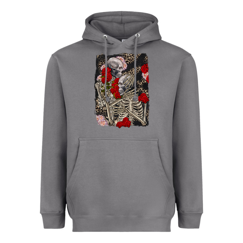 Two Skeletons Hugging Valentine's Day Heavyweight Hoodie by FaDigitalArtStudio | Teevron