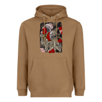 Toasted Coconut Two skeletons hugging Valentine's Day Heavyweight Hoodie - FaDigitalArtStudio