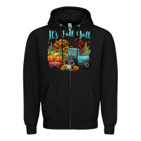 Black its fall yall Zipper Hoodie - CowGirlArtShop