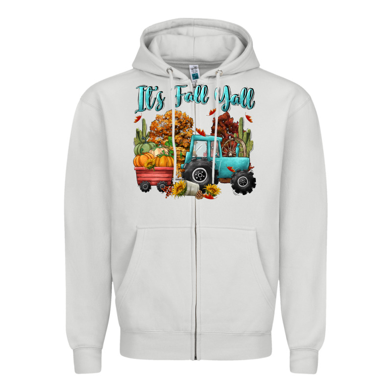 Its Fall Yall Zipper Hoodie by CowGirlArtShop | Teevron