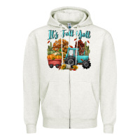 Oatmeal Heather its fall yall Zipper Hoodie - CowGirlArtShop