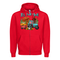Red its fall yall Zipper Hoodie - CowGirlArtShop