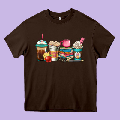 Teacher Fuel Coffee Cups Heavy Core Tee Designed By Jasminsmagicworld