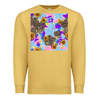 Antique Gold stars and sunflowers seamless pattern Premium Sweatshirt - FaDigitalArtStudio