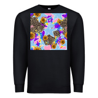 Black stars and sunflowers seamless pattern Premium Sweatshirt - FaDigitalArtStudio