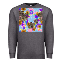 Charcoal Heather stars and sunflowers seamless pattern Premium Sweatshirt - FaDigitalArtStudio