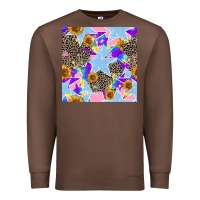 Chestnut stars and sunflowers seamless pattern Premium Sweatshirt - FaDigitalArtStudio