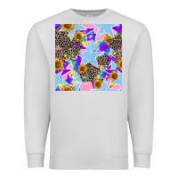 Dove Grey stars and sunflowers seamless pattern Premium Sweatshirt - FaDigitalArtStudio