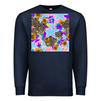 Navy stars and sunflowers seamless pattern Premium Sweatshirt - FaDigitalArtStudio