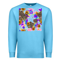 Ocean Blue stars and sunflowers seamless pattern Premium Sweatshirt - FaDigitalArtStudio