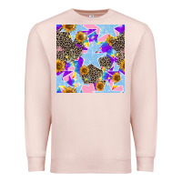 Pale Pink stars and sunflowers seamless pattern Premium Sweatshirt - FaDigitalArtStudio