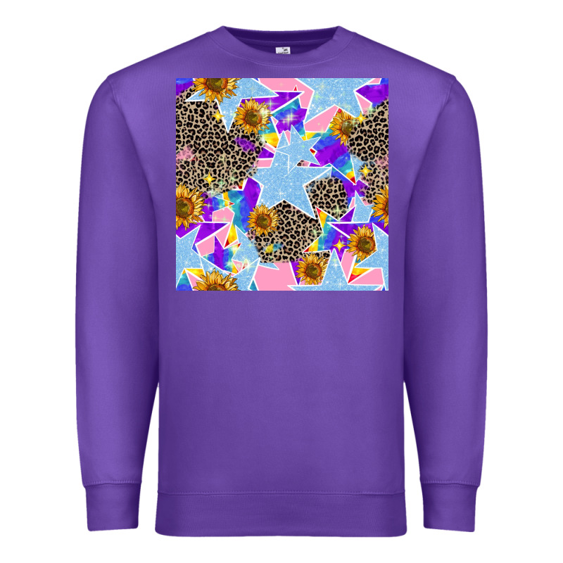 Stars And Sunflowers Seamless Pattern Premium Sweatshirt by FaDigitalArtStudio | Teevron