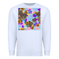 White stars and sunflowers seamless pattern Premium Sweatshirt - FaDigitalArtStudio