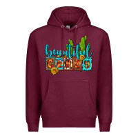 Burgundy beautiful crazy olivia Premium Hoodie - OliviaCreatesArt