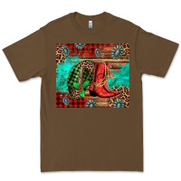 Cacao country boots and cowboy hat christmas Premium Tee - Jasminsmagicworld