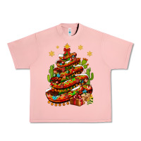 Salmon Christmas Feliz Navidad Sombrero Tree Urban Heavy Tee - BundleAndBundleShop