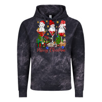 Cloud Black Merry Christmas wine and cocktails Vintage Hoodie - NancyCooperArtShop