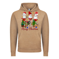 Vintage Coffee Merry Christmas wine and cocktails Vintage Hoodie - NancyCooperArtShop