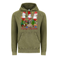 Vintage Olive Merry Christmas wine and cocktails Vintage Hoodie - NancyCooperArtShop