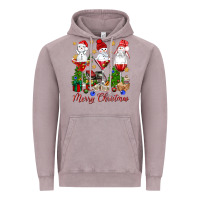 Vintage Zinc Merry Christmas wine and cocktails Vintage Hoodie - NancyCooperArtShop
