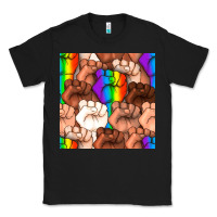 Black Pride lgbtq fists seamless pattern Classic Tee - BundleAndBundleShop