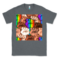 Charcoal Heather Pride lgbtq fists seamless pattern Classic Tee - BundleAndBundleShop