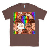 Chestnut Pride lgbtq fists seamless pattern Classic Tee - BundleAndBundleShop