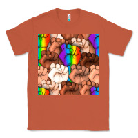 Copper Pride lgbtq fists seamless pattern Classic Tee - BundleAndBundleShop