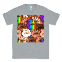 Heather Grey Pride lgbtq fists seamless pattern Classic Tee - BundleAndBundleShop