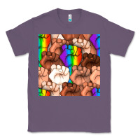 Lavender Pride lgbtq fists seamless pattern Classic Tee - BundleAndBundleShop