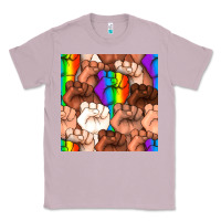 Lilac Pride lgbtq fists seamless pattern Classic Tee - BundleAndBundleShop