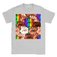 Moon Dust Pride lgbtq fists seamless pattern Classic Tee - BundleAndBundleShop