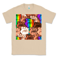 Mushroom Pride lgbtq fists seamless pattern Classic Tee - BundleAndBundleShop