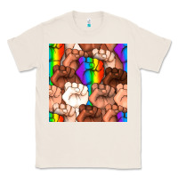 Natural Pride lgbtq fists seamless pattern Classic Tee - BundleAndBundleShop