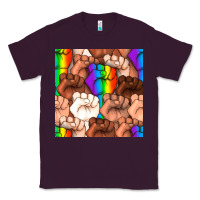 Plum Pride lgbtq fists seamless pattern Classic Tee - BundleAndBundleShop