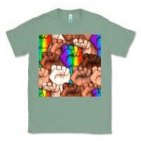 Sage Pride lgbtq fists seamless pattern Classic Tee - BundleAndBundleShop