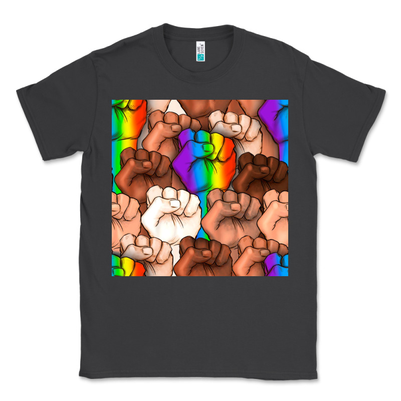 Pride Lgbtq Fists Seamless Pattern Classic Tee by BundleAndBundleShop | Teevron