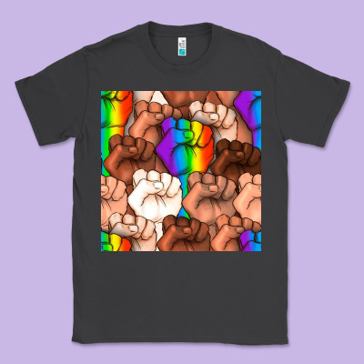 Pride Lgbtq Fists Seamless Pattern Classic Tee Designed By Bundleandbundleshop