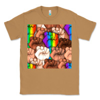 Toasted Coconut Pride lgbtq fists seamless pattern Classic Tee - BundleAndBundleShop