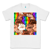 White Pride lgbtq fists seamless pattern Classic Tee - BundleAndBundleShop