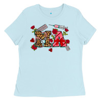 Baby Blue valentines day ma Ladies Tee - NancyCooperArtShop